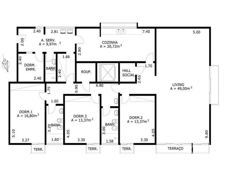 Apartamento à venda com 3 quartos, 199m² - Foto 13