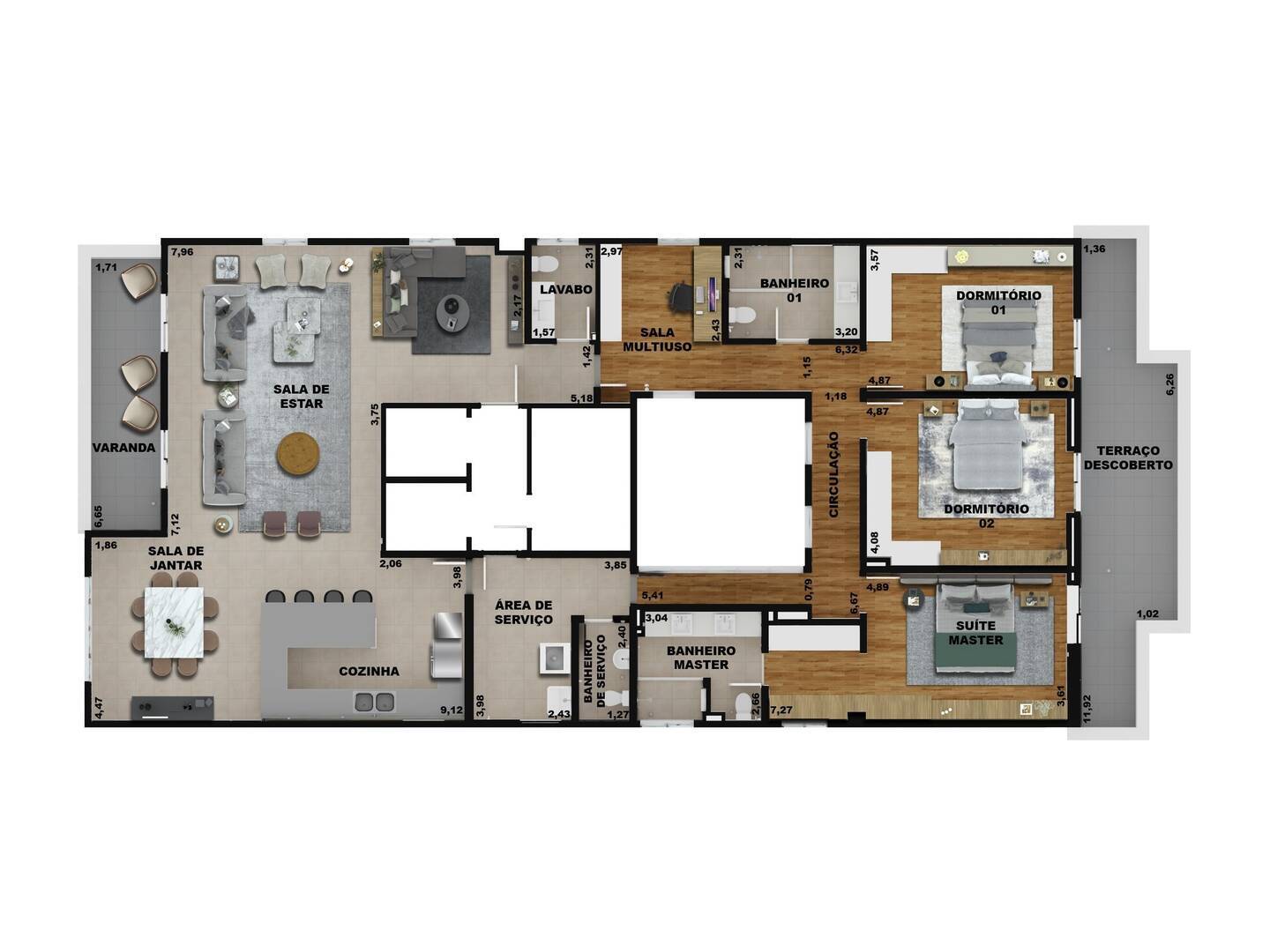 Apartamento à venda com 3 quartos, 295m² - Foto 8