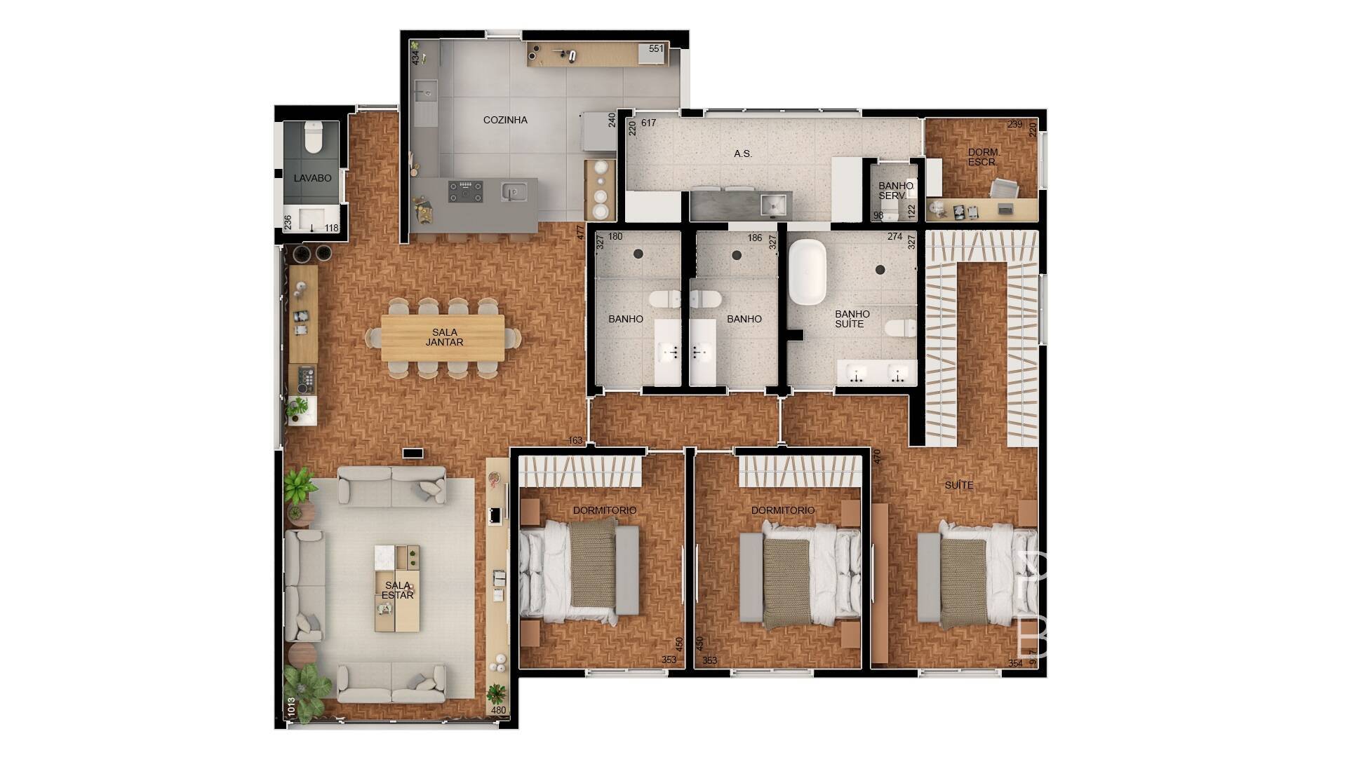 Apartamento à venda com 3 quartos, 220m² - Foto 18